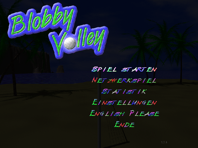 Blobby Volley running in Wine-Assembly