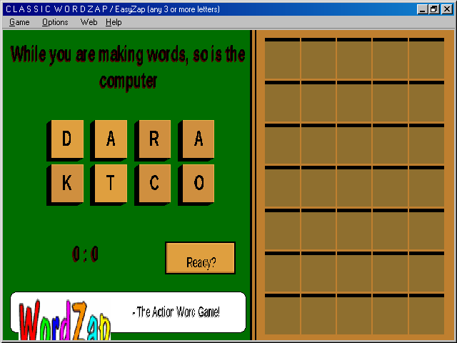 CWordZap running in Wine-Assembly