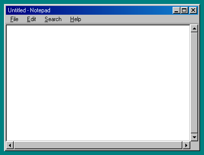 Notepad running in Wine-Assembly