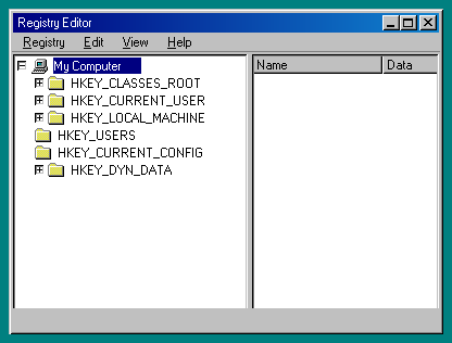 RegEdit running in Wine-Assembly