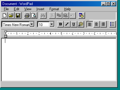 WordPad running in Wine-Assembly
